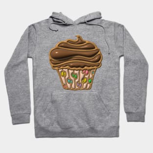 PUFFY 3D CUPCAKE DREAMS Party Chocolate Buttercream Polka Dots - UnBlink Studio by Jackie Tahara Hoodie